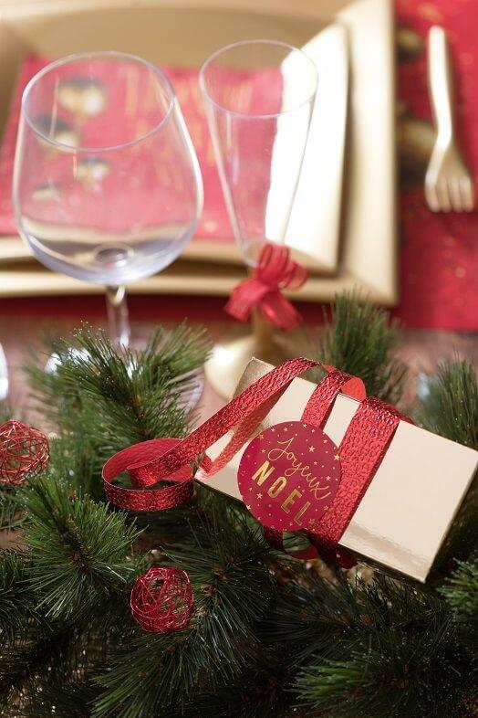 Stickers joyeux noel rouge 1