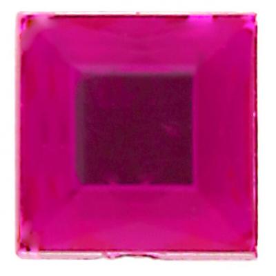 Strass carrée autocollante fuchsia (x48) REF/4113