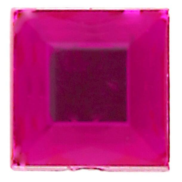 Strass autocollante carree fuchsia