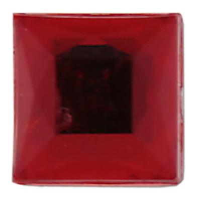 Strass carrée autocollante rouge (x48) REF/4113