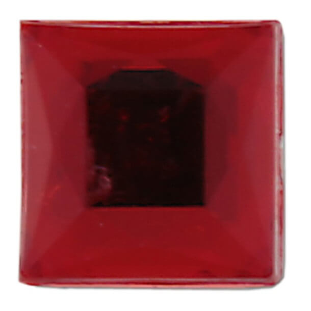 Strass autocollante carree rouge