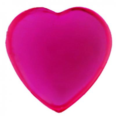 Strass coeur autocollante fuchsia (x36) REF/4114