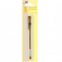 Stylo avec gel paillete dore or