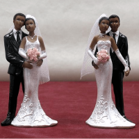 Suj4940 figurine gateau piece monte mariage en resine couple de maries