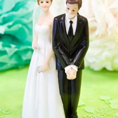 Figurine mariage: Couple de mariés (x1) REF/SUJ4961