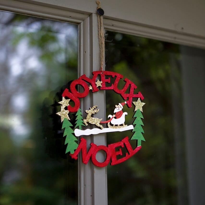 Suspension decorative joyeux noel