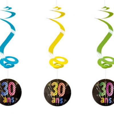 Suspension spirale anniversaire 30ans (x4) REF/AA2010CH/30