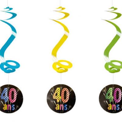 Suspension spirale anniversaire 40ans (x4) REF/AA2010CH/40