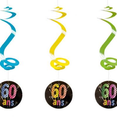 Suspension spirale anniversaire 60ans (x4) REF/AA2010CH/60