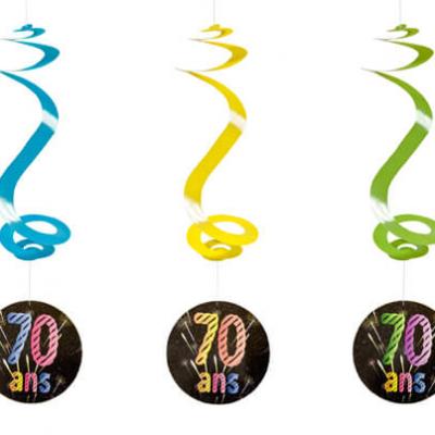 Suspension spirale anniversaire 70ans (x4) REF/AA2010CH/70