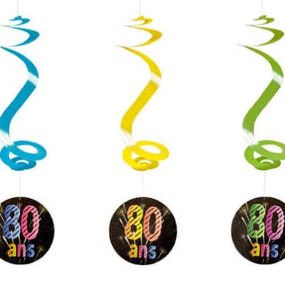 Suspension spirale anniversaire 80ans (x4) REF/AA2010CH/80