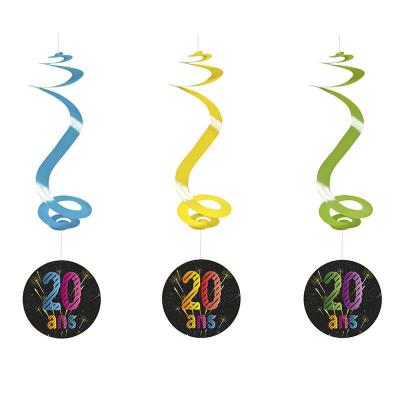 Suspension spirale anniversaire noir 20ans