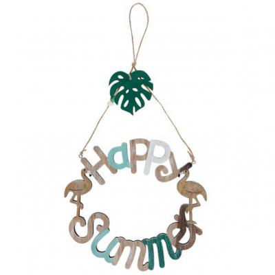 Suspension tropicale en bois: Happy Summer (x1) REF/6377