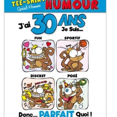 Cadeau de fete avec t shirt anniversaire 30 ans pour homme