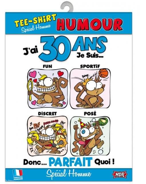 T shirt anniversaire homme 30ans