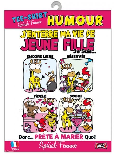 T shirt femme enterrement de vie de jeune fille