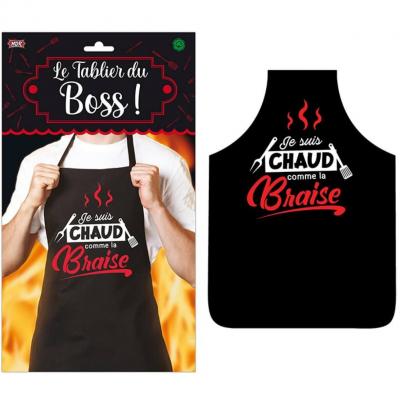 1 Tablier homme: Braise REF/TBCH04 (Cadeau fête adulte humoristique)