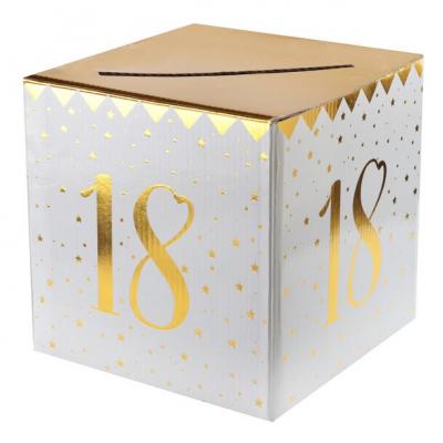 1 Pack anniversaire 18ans de 10 personnes blanc et or