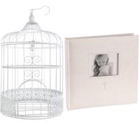 Tirelire cage avec livre d or photo mariage