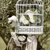 Tirelire cage blanche pour mariage