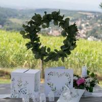 Tirelire urne livre dor champetre fleurs coeur mariage