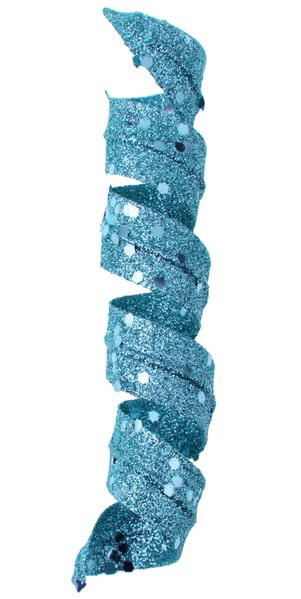 Tortillon paillete bleu turquoise