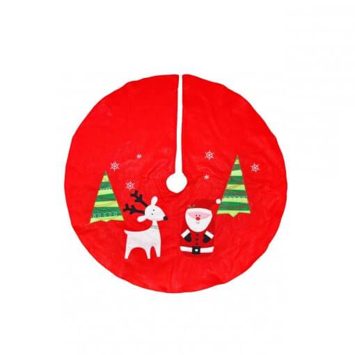 Tour de sapin de noel rouge