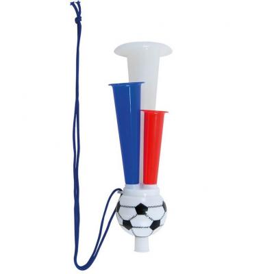 Trompette tricolore france football bleu blanc et rouge