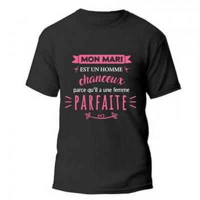 1 T-Shirt Femme: Parfaite L/XL REF/TSCF04 (Cadeau fête adulte humoristique)