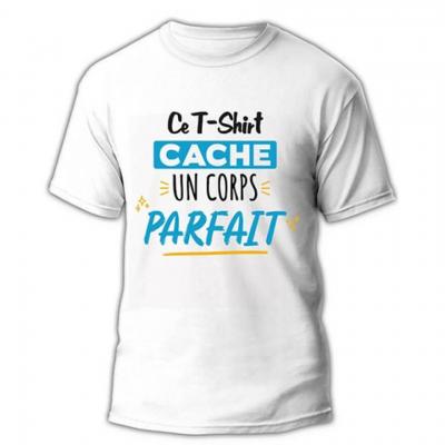 1 T-Shirt Homme: Corps parfait XL/XXL REF/TSCH02 (Cadeau fête adulte humoristique)
