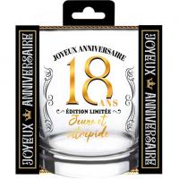Vah2501 verre a whisky anniversaire 18ans cadeau fete adulte