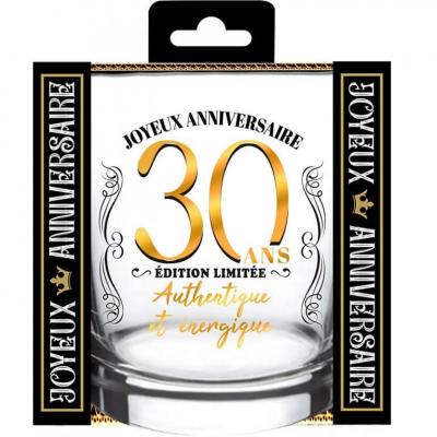 Vah2503 verre a whisky anniversaire 30ans cadeau fete adulte
