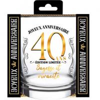Vah2504 verre a whisky anniversaire 40ans cadeau fete adulte