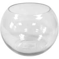 Vase bocal en verre transparent