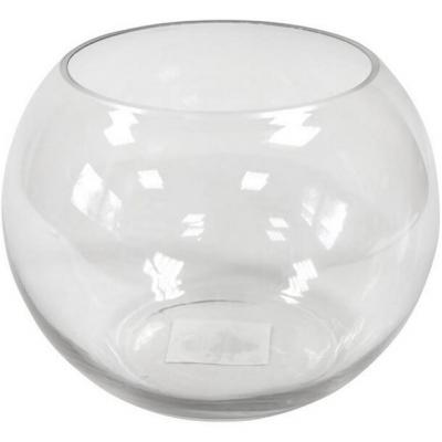 Vase: Bocal en verre transparent 15.5cm (x1) REF/VER3005