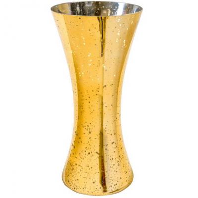 Vase cintré métallisé or 25cm (x1) REF/VER2028