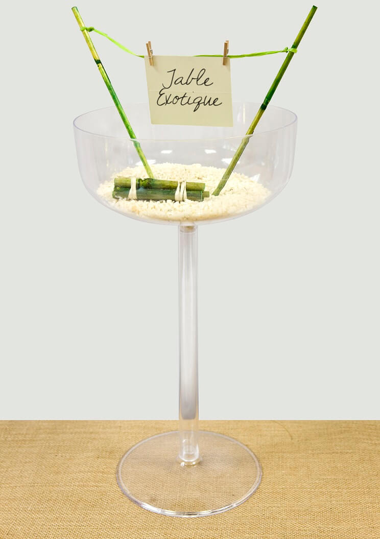 Vase coupe transparente