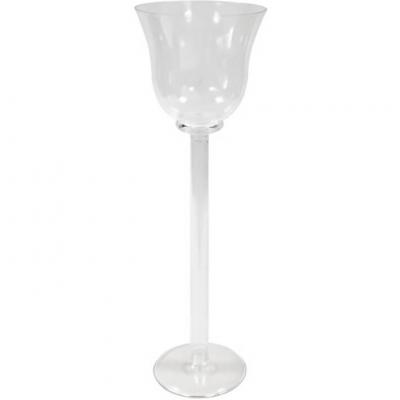 Vase transparent: Coupe verre à pied 47cm (x1) REF/COU100