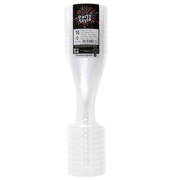 Verre plastique reutilisable avec pied