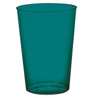 Verre plastique vert emeraude