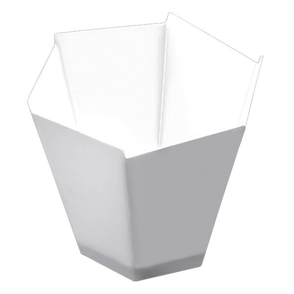 Verrine coupelle blanche hexagonale