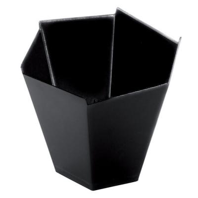 Verrine coupelle noire hexagonale