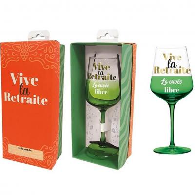 Vve2501 cadeau fete retraite verre a vin