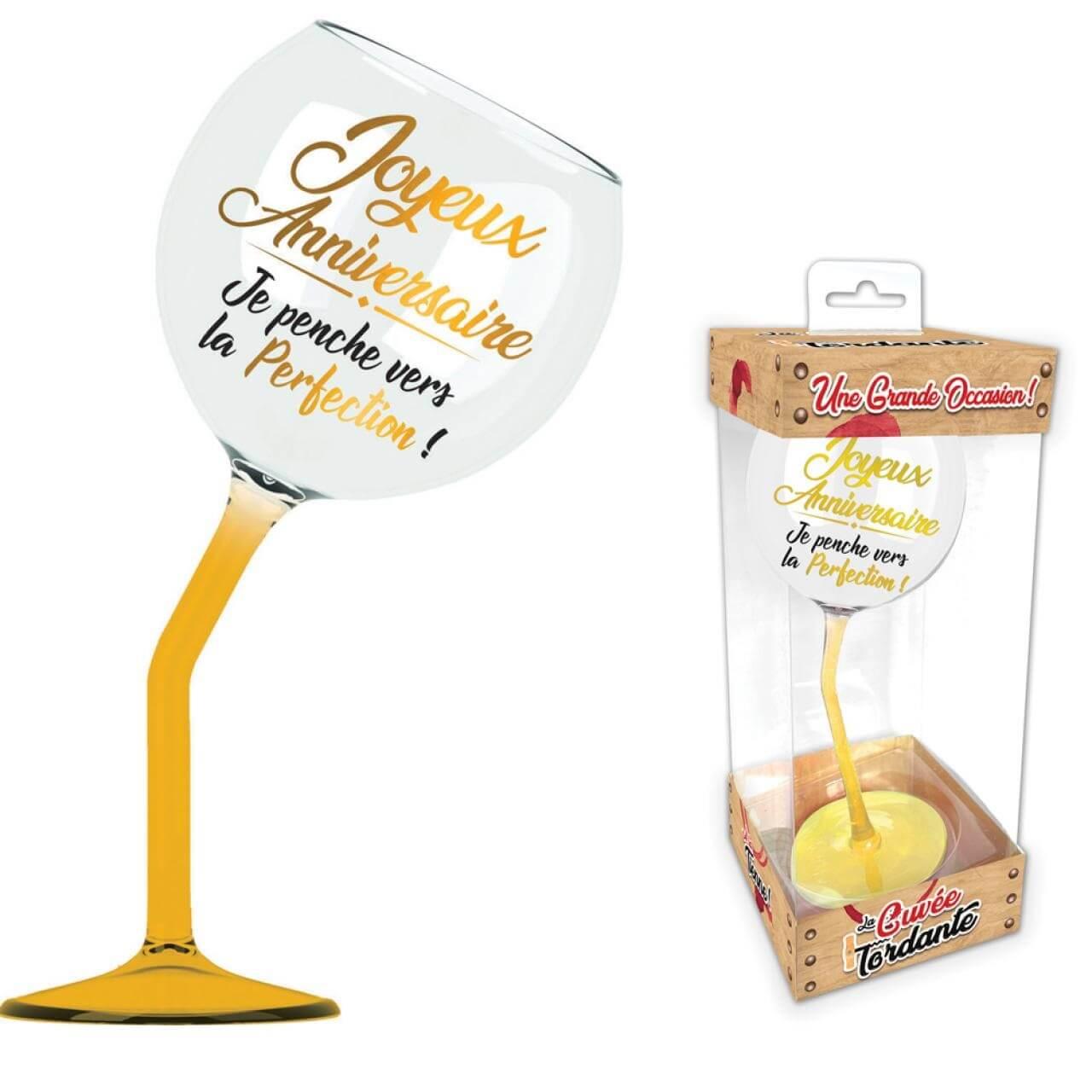 Vvp00or cadeau fete anniversaire verre avin dore or penche